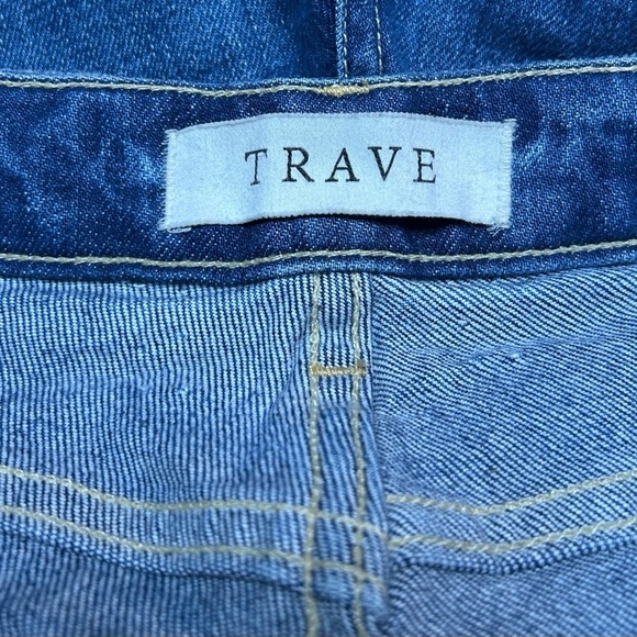 TRAVE Colette Kick Flare High Rise Raw Hem Jeans Size 31 - Picture 5 of 7